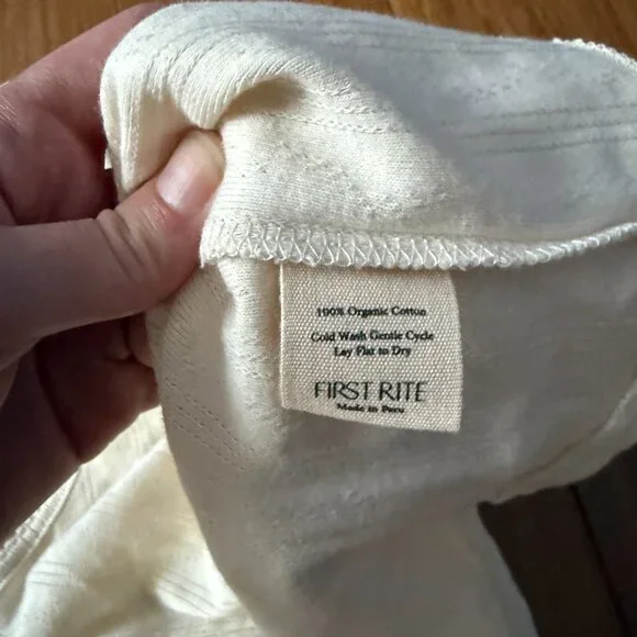 First Rite - Crop Pointelle Scoop Tank - Natural - Large - Picture 5 of 6